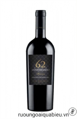 Rượu Vang Ý 62 Anniversario Primitivo di Manduria DOP Riserva